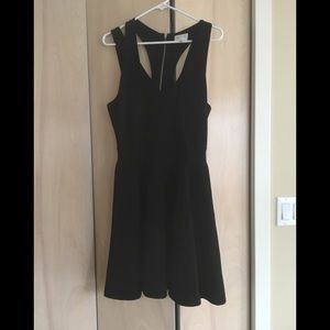 Barely Worn Milly Two-Strap Black Dress Size L
